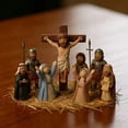 thumbnail image 5 of Mini Christmas Nativity Set in a Tin Box, 3.74'' x 2.36'' Nativity Sets Easter Decorations, 9PC Nativity Sets & Figures Miniature, Small Scene for Indoor Tabletop Decor Gift (A-1pcs), 5 of 7
