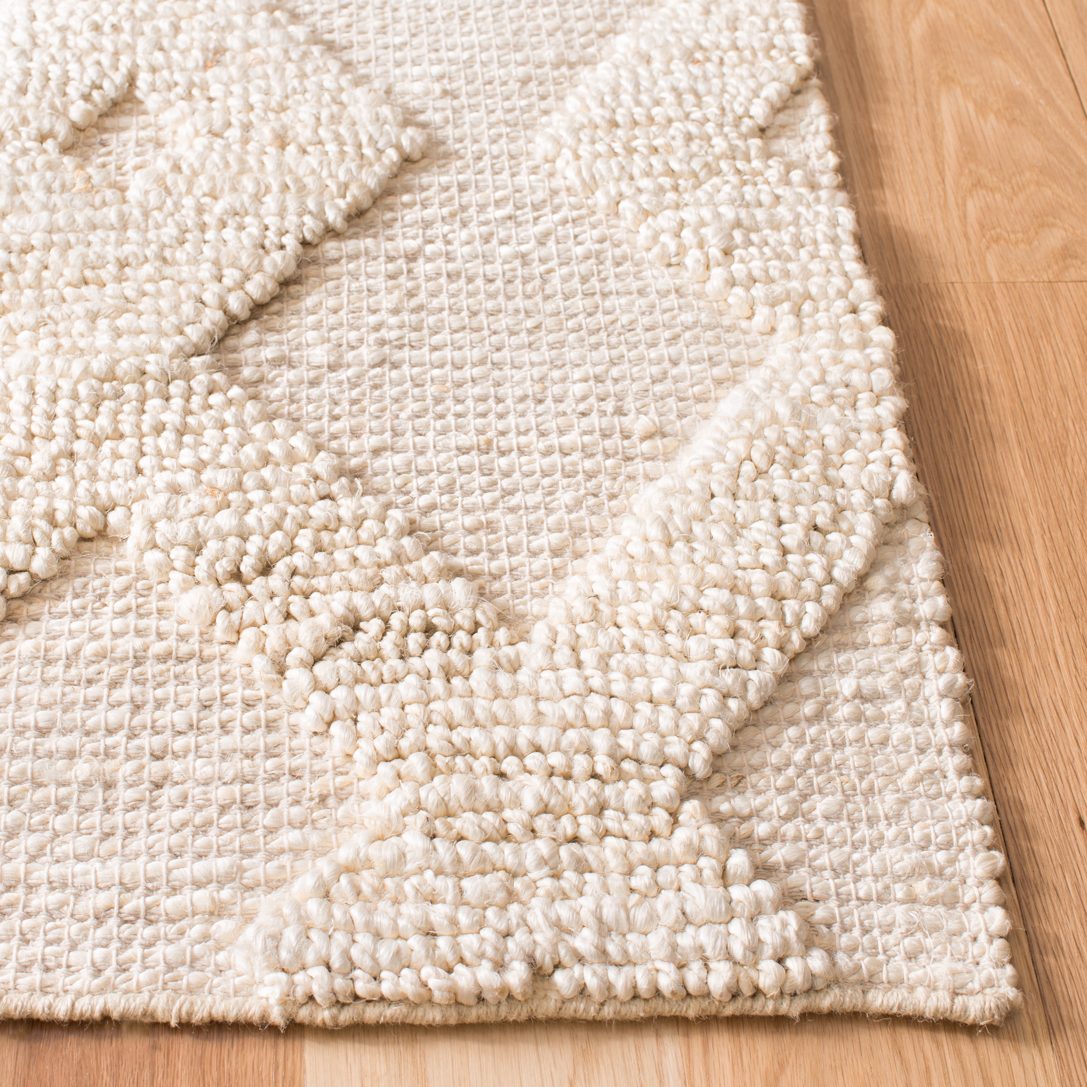 SAFAVIEH Natural Fiber Hermite Solid Runner Rug, Ivory, 2'3" x 8'