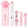 thumbnail image 1 of Cute Cat Stationery Set, 6 Pcs Kawaii Cat Stationary Kit Pencil Sharpener Retractable Eraser Correction Tape Ruler, 1 of 7
