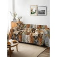 thumbnail image 3 of Floral Patchwork Couch Cover for Dogs, Vintage Country Geometric Flower Washable Sofa Covers Slipcover for Pets Dogs Futon Cover, Couch Recliner Covers, Oversized Chair Slipcover 71"x91", 3 of 9