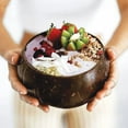 maxiaoxia Coconut Bowl & Wooden Spoon Set, Natural Coconut Smoothie