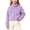 Purple, variant on Horkkom Girls Fleece Jacket Teen Solid Color Cropped Zip Up Collared Sweatshirts Kids Casual Trendy Jackets 7-8 Years