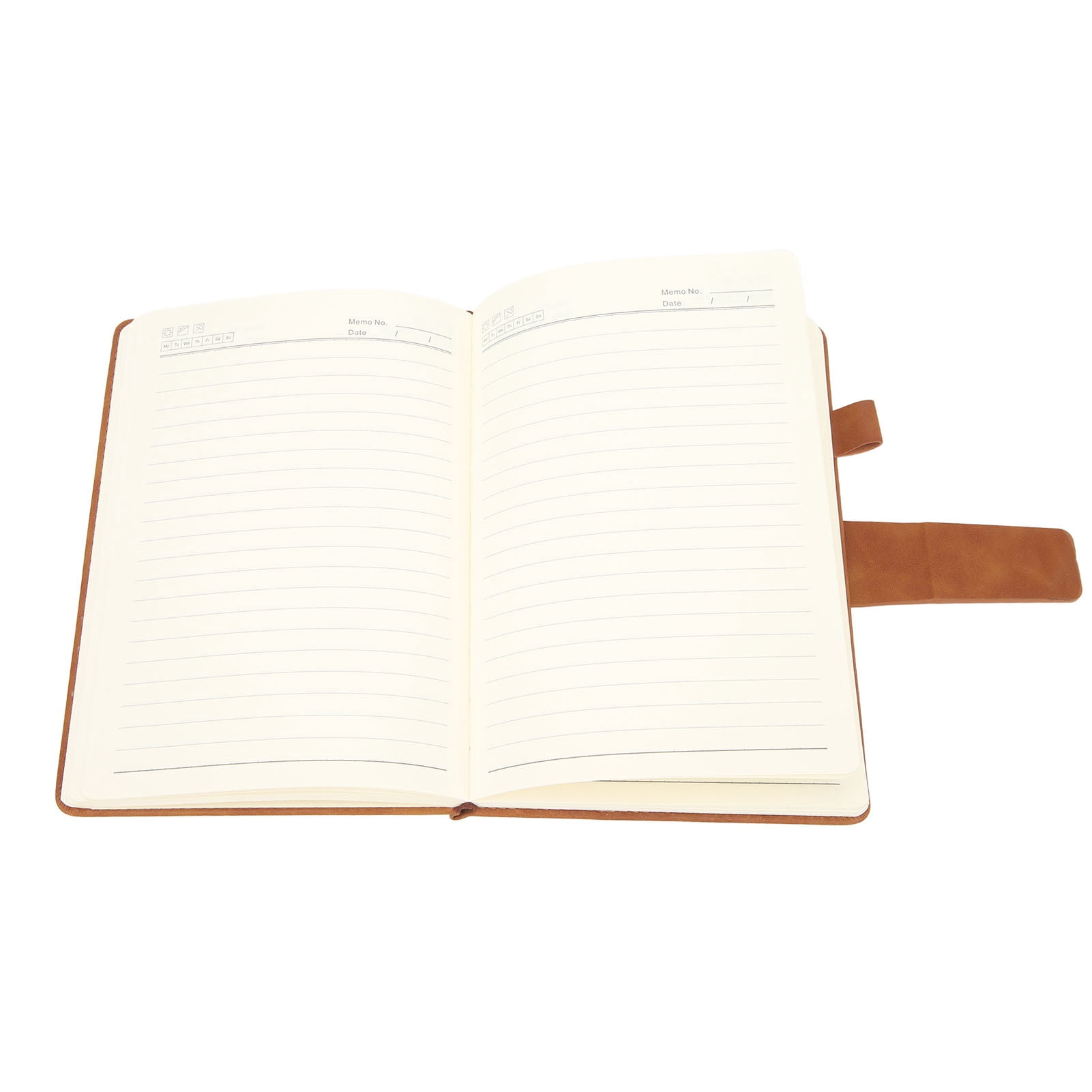 YAHHU A5 Notebook PU Leather Cover Ribbon Bookmark Ink Proof Thick Ruled Paper Journal with Pen and Box for Office Travel Brown (8.27 inches / 21 cm)