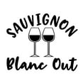 thumbnail image 1 of Sauvignon Blanc Out Funny Wine Glasses Drinking Out Drunk Wall Decals for Walls Peel and Stick wall art murals Black Medium 18 Inch, 1 of 2