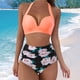 thumbnail image 2 of Gibobby Conjunto de Bañador Sexy 2023 nuevo traje de baño dividido moda mujer Sexy Gather Chest Bikini(AG,XL), 2 of 5