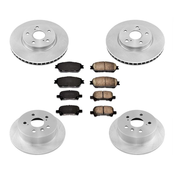 Front Rear Disc Brake Rotors Ceramic Brake Pads for Toyota Solara 2004-2008