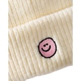 thumbnail image 3 of URBAN DAIZY Smile Embroidery Beanie Smiley Face Embroidered Knit Hat Cuffed Winter Warm Knitted skull Cap for Women Men UD03_120180 Assorted, 3 of 5