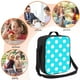 thumbnail image 5 of Disketp Aqua And White Polka Dot Bolsa Térmica Estampada para Almuerzo, Lonchera para Hombres y Mujeres Adultos, 5 of 7