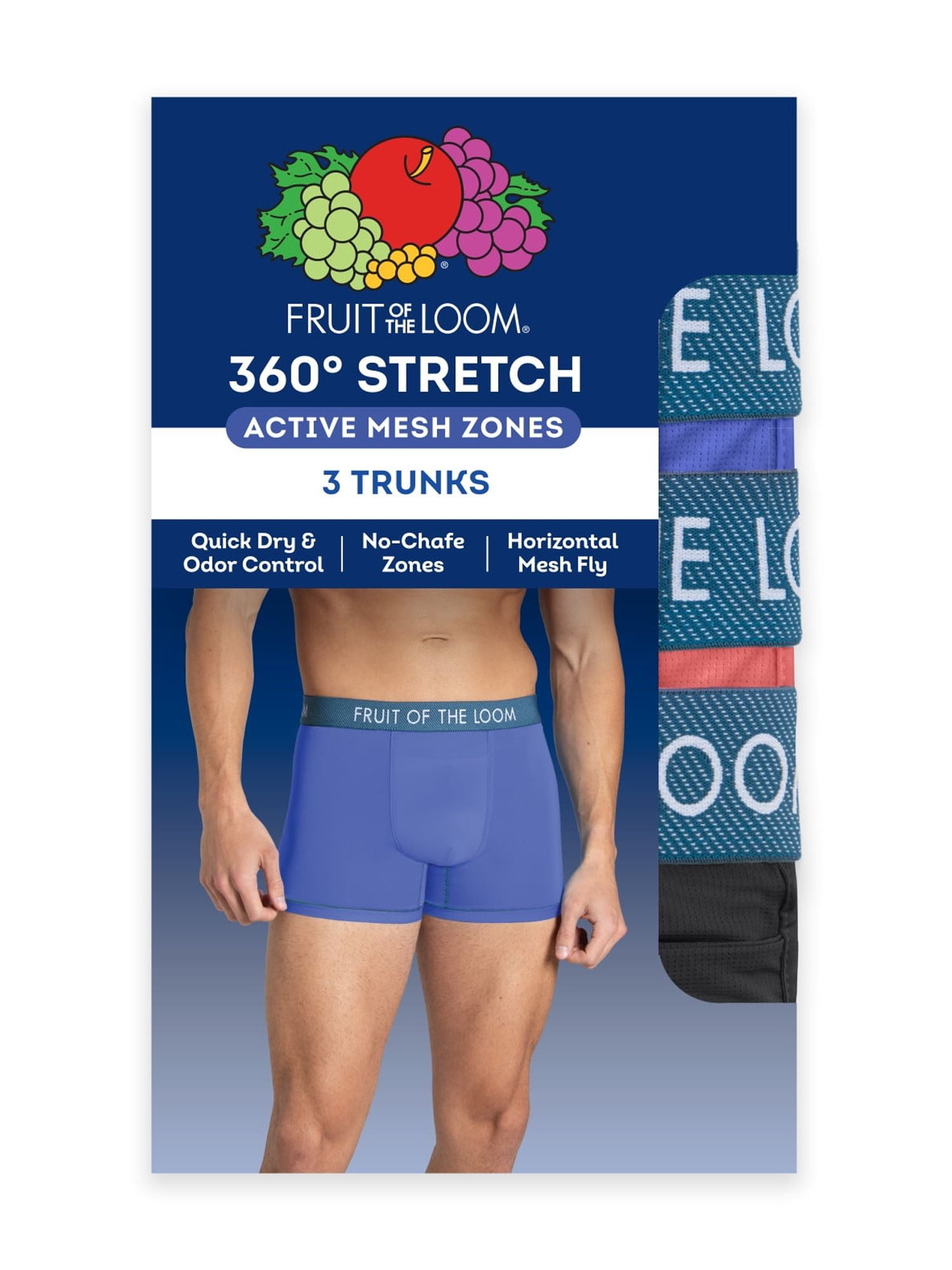 Fruit of the Loom Men's 360 Stretch Performance Active Mesh Zones