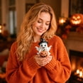 thumbnail image 5 of HaiSphere Pumpkin Ghost Halloween Figurines Decor - Vintage Halloween Decor Resin Ornament for Shelf Entry Table Desk, Spooky Season Home Accent Statue Display,B, 5 of 6