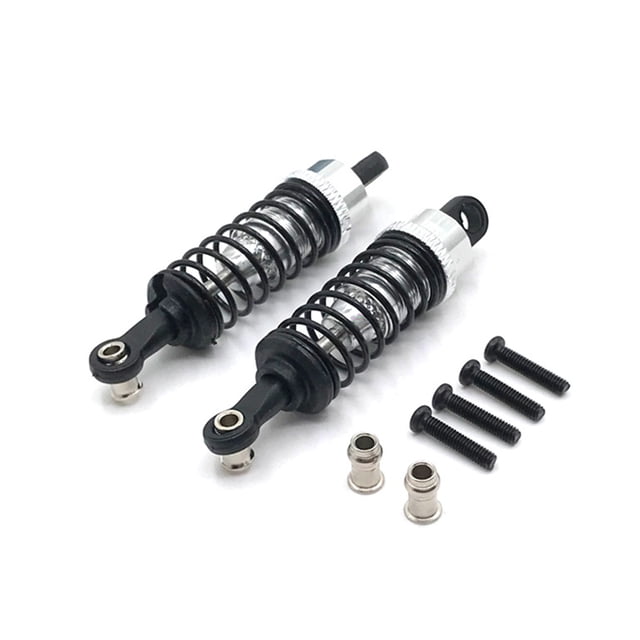 mmirethe 2 Pieces RC Car Spring Shock Absorber Vehicle Springs Damper Automobile Toy Accessories Replacement for WL Toy Silver