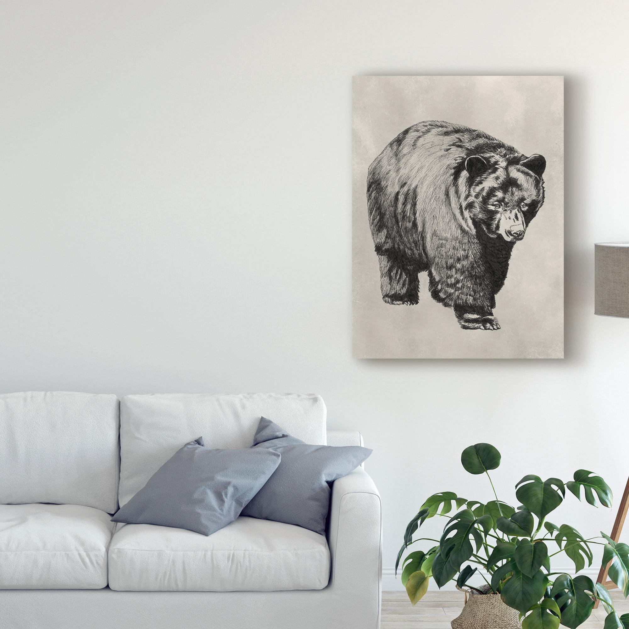 Trademark Fine Art 'Pen And Ink Bear I' Canvas Art by Naomi McCavitt