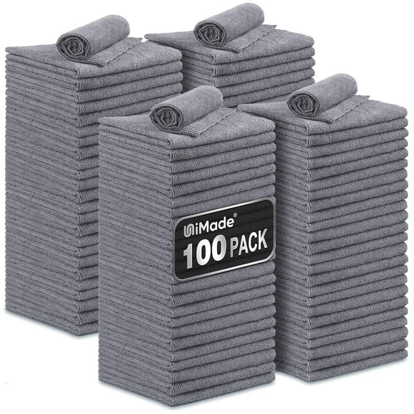 Paño de Limpieza UNIMADE Microfibra Paquete de 100 30x30 cm Gris