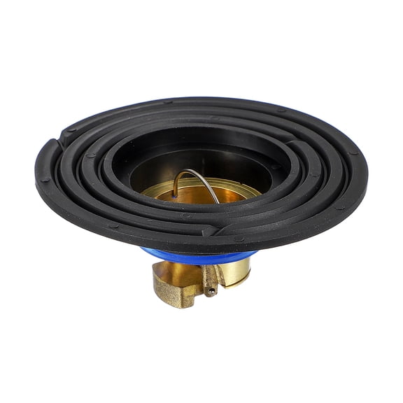 Uxcell Odor Proof Floor Drain, Brass Floor Drain Cover with Rubber Adaptor Shower Plug Drain Backflow Preventer Suitable for 1.9-3.9" Caliber Pipes Tubes Bathroom Kitchen, Black Gold
