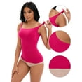 thumbnail image 3 of DARING DIVA Women's Adjustable Straps Tops No Trace Body Shaper Camisoles Rose Red L, 3 of 6