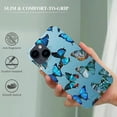 thumbnail image 3 of is designed specifically for the iPhone 13 Pro Max phone case, featuring a floral blue butterfly pattern ultra-thin shock-absorbing women's cute phone case, 3 of 4