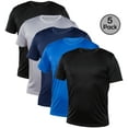 thumbnail image 1 of Blank Activewear Lot de 5 T-Shirts pour Hommes, Tissu de Performance à Séchage Rapide, 1 of 5