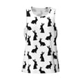 thumbnail image 4 of Fotbe Black Rabbit Pattern Men's Quick Dry Workout Tank Top Gym Muscle Tee Fitness Bodybuilding Sleeveless T Shirt Breathable Workout Shirt-Large, 4 of 9