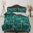 thumbnail image 1 of Lucky Bamboo Doona Cover Botanical, Colcha Verde Juego de Cama para Dormitorio, 1 of 4