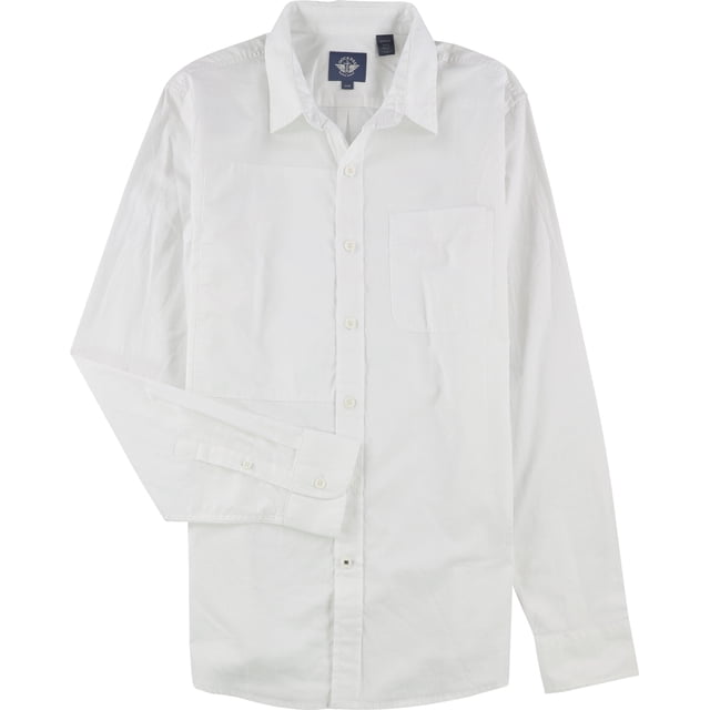 Dockers Diamond Button Up Shirt para hombre, blanco, mediano