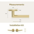 thumbnail image 4 of Mega Handles Ronn Dummy Door Lever | Satin Brass, Round Rosette | Stainless Steel Reversible Design | 5" Lever Pack of 2, 4 of 4