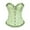Light Green, variant on KHONTS,Women's Lace up Boned Overbust Corset Bustier Lingerie Bodyshaper Tops Yellow XS