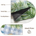 thumbnail image 6 of Summer Slippers Area Rugs 5'x7', Small Throw Rugs for Laundry Room Playroom, Tropical Botanical Palm Leaves Blue Plaid Indoor Outdoor Rug Non-Slip Low Pile Carpet Runner Reversible Floor Mats, 6 of 8