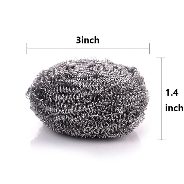 Stainless Steel Sponges, Pack Kitchen Steel Wool,Steel Pot Scrubber for Tough Kitchen Cleaning - Wool Scrubber for Dishes,Pots,Pans,Kitchen Cooking Utensil Cleaning Tools