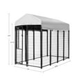 KennelMaster Black Welded Wire Dog Kennel, 8 ft. x 4 ft. x 6 ft