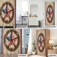 thumbnail image 5 of Shower Curtain Bathroom Set Independence Day USA Flag Star Waterproof Fabric Shower Curtains with Grommets&Hooks, Retro Farm Wood Board Privacy Bath Curtain for Bathtub 72x72in, 5 of 9