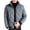Gray, variant on Fesfesfes Fleece Coat for Men Casual Fashion Solid Padded Thermal Cotton Coat Zipper Stand Collar Coat Coat