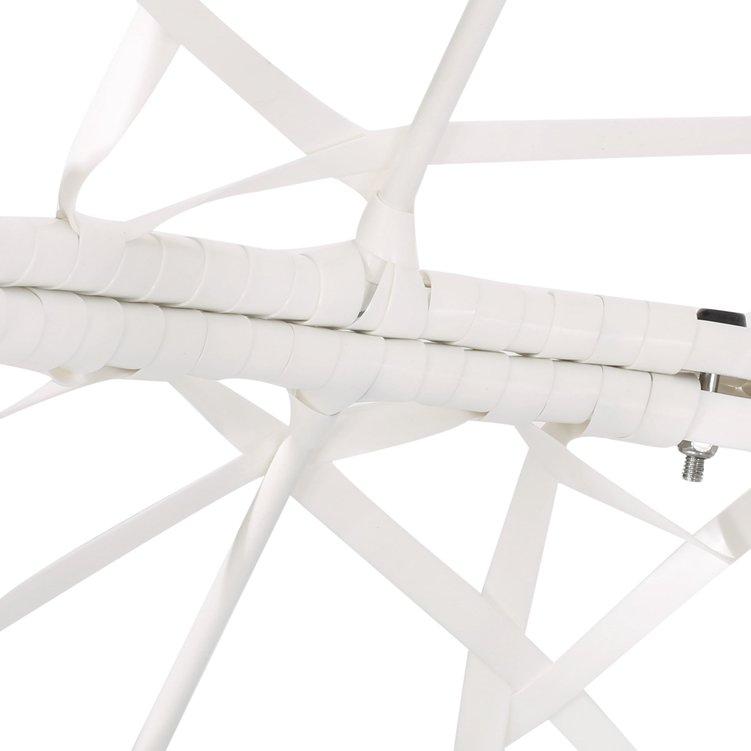 Vienna Wicker Outdoor Hanging Egg Chair, White, White and Blue