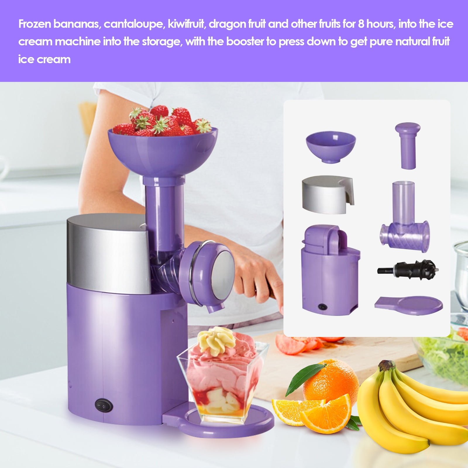 Ice Cream Making Machine Household Multifunctional Diy Manual Ice Cream Machine Ice Crusher Simple Fruit Dessert Making Machine Ideal Gift in Kosovo at 184 Rating 5