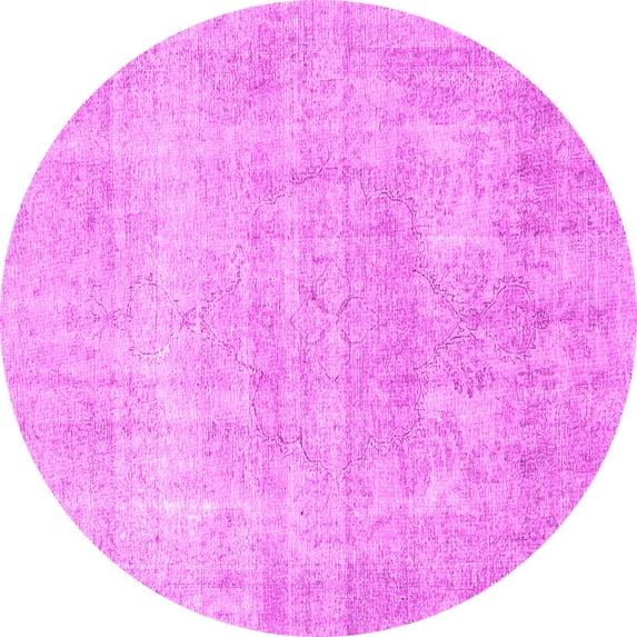 Ahgly Company Indoor Round Persian Pink Traditional Area Rugs, 5' Round
