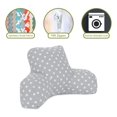 thumbnail image 4 of Oreiller de Lecture Gris Ikat Dot, 4 of 5