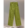 thumbnail image 5 of Conjunto de pantalones informales con lazo y cordones para mujer, abrigo con bolsillo y cuello con muescas, pantalones de cintura alta con cremallera, primavera y verano, 2024, 5 of 5