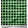 thumbnail image 1 of Soimoi Green Cotton Voile Fabric Check Check Print Fabric by the Yard 56 Inch Wide, 1 of 4
