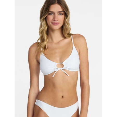 No Boundaries Essentials O-Ring Bikini Top, Women’s XXS-XXL