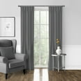 thumbnail image 2 of Nova Charcoal Pinch Pleat Drapery Panel - Pair 20"x144", 2 of 4