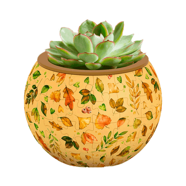 Rompecabezas 3D Maceta Verde Elegante 80 Piezas De Plástico Piecerelax