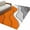 Orange, variant on Purple Grey Ombre Bathroom Mat 2x3 FT, Non Slip Small Kitchen Mat, Modern Geometric Abstract Aesthetics Cream Washable Soft Backed Front Door Throw Rug Indoor Outdoor Doormat for Entryway Sink