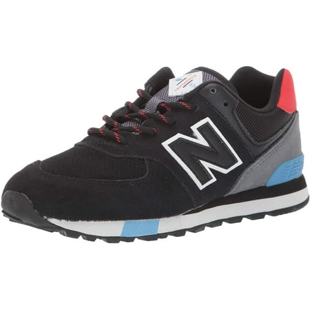 New Balance Boys' Iconic 574 V1 Sneaker, Black/Velocity RED, 10.5 M US ...