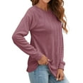 thumbnail image 4 of MOSHU Pleated Womens Tunic Tops Casual Dressy Blouses Fashion Long Sleeve Shirts for Women, 4 of 10
