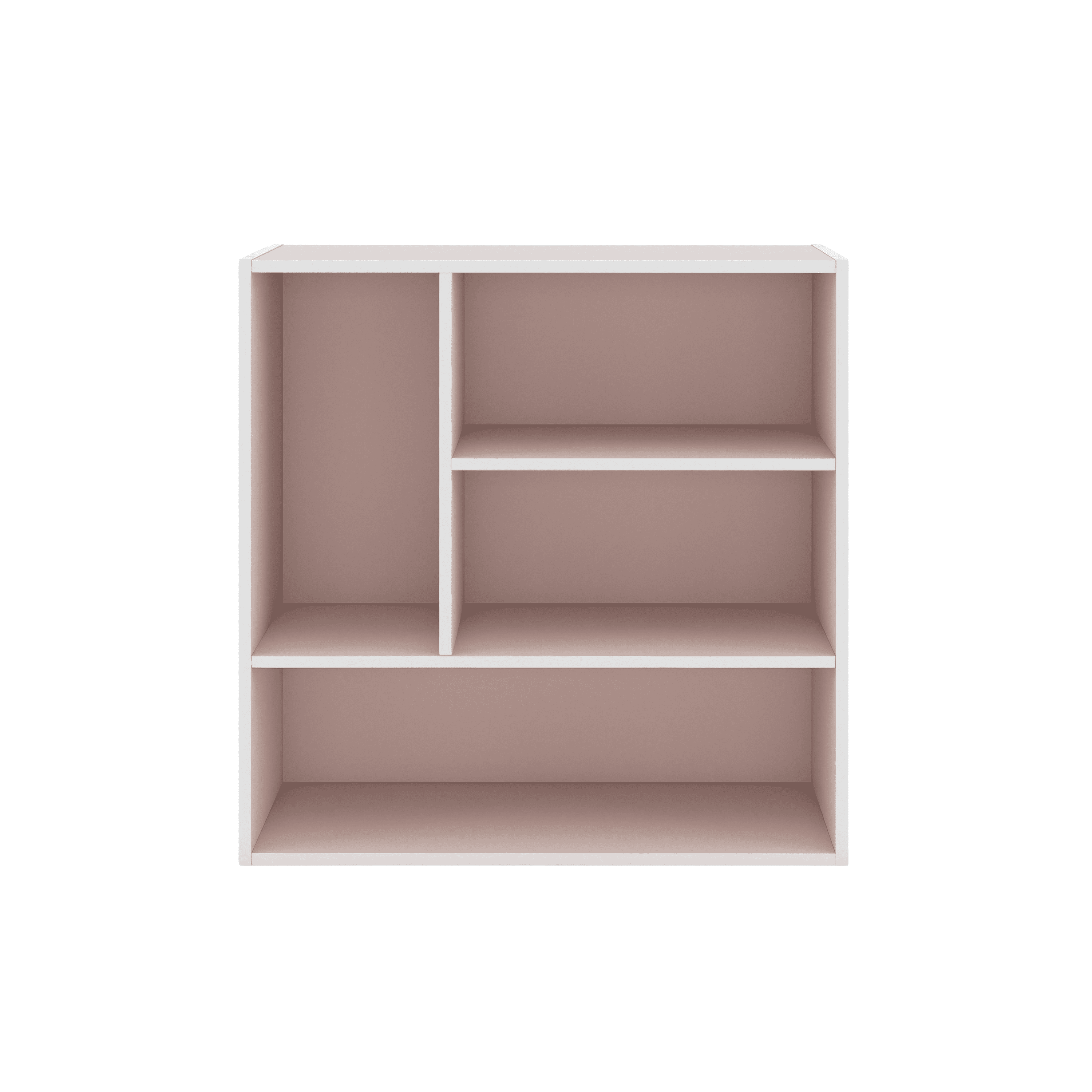 Furniture of America Brooks Stackable 4-Vertical Wood Light Pink Bookcase