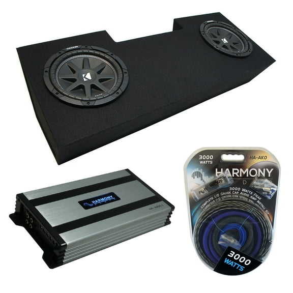 04-14 GMC Canyon Crew Cab Truck Kicker CompVT CVT10 Dual 10" Sub Box HA-A800.1