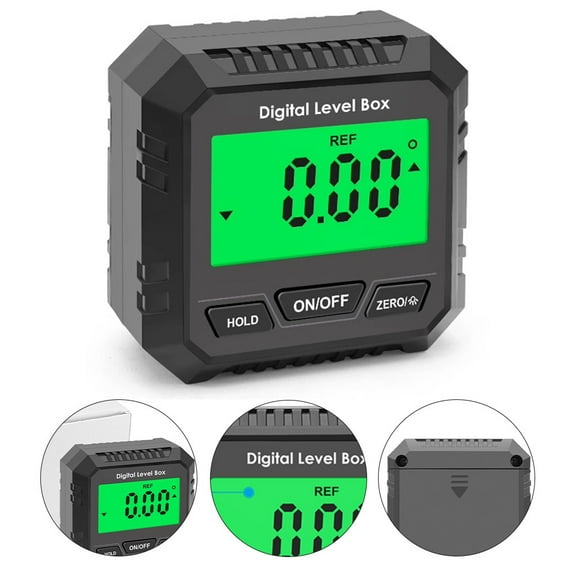 3In1 Digital Goniometer Electronic Angle Ruler Backlight Protractor Inclinometer