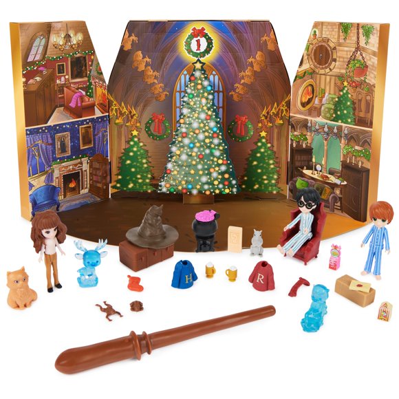 Wizarding World Harry Potter, Calendrier de l'Avent des Minis Magiques 2023 avec 24 Cadeaux, Jouets Surprise Calendrier de Compte à Rebours de Noël, Jouets pour Enfants de 6 Ans et Plus