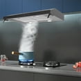 thumbnail image 6 of 30" Modern Rectangular Black Under Cabinet Range Hood 900 CFM, Dual Motor Stainless Steel Kitchen Vent, 6 of 13