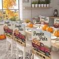 thumbnail image 2 of Fall Thanksgiving Chair Covers Set of 8 Red Car Harvest Watercolor Pumpkin Chair Back Covers Stretch Removable Washable Slipcovers Protector for Dining Room Kitchen Party Decor, 2 of 5