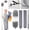 4 PCS Dusters, variant on Microfiber Feather Dusters for Cleaning, Extendable Duster with 110" Extension Pole & 2pcs Replaceable Bendable Head, Cleaner Supplies Duster Tool for Ceiling Fan Furniture Cars Home Kitchen Gadgets